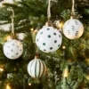 Noelle Nordic Bauble 4 Pk Green &White -Provincialhomeliving 1117262834 a