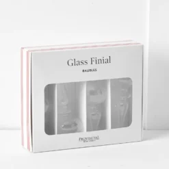 Noelle Finial Bauble 4 Pk Clear -Provincialhomeliving 1117262839 c