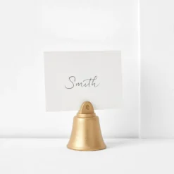 Noelle Bell Placecard Holder Gold
