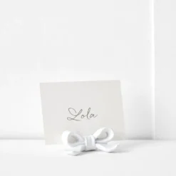Noelle Bow Placecard Holder White