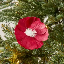 Noelle Peony Clip Decoration RED