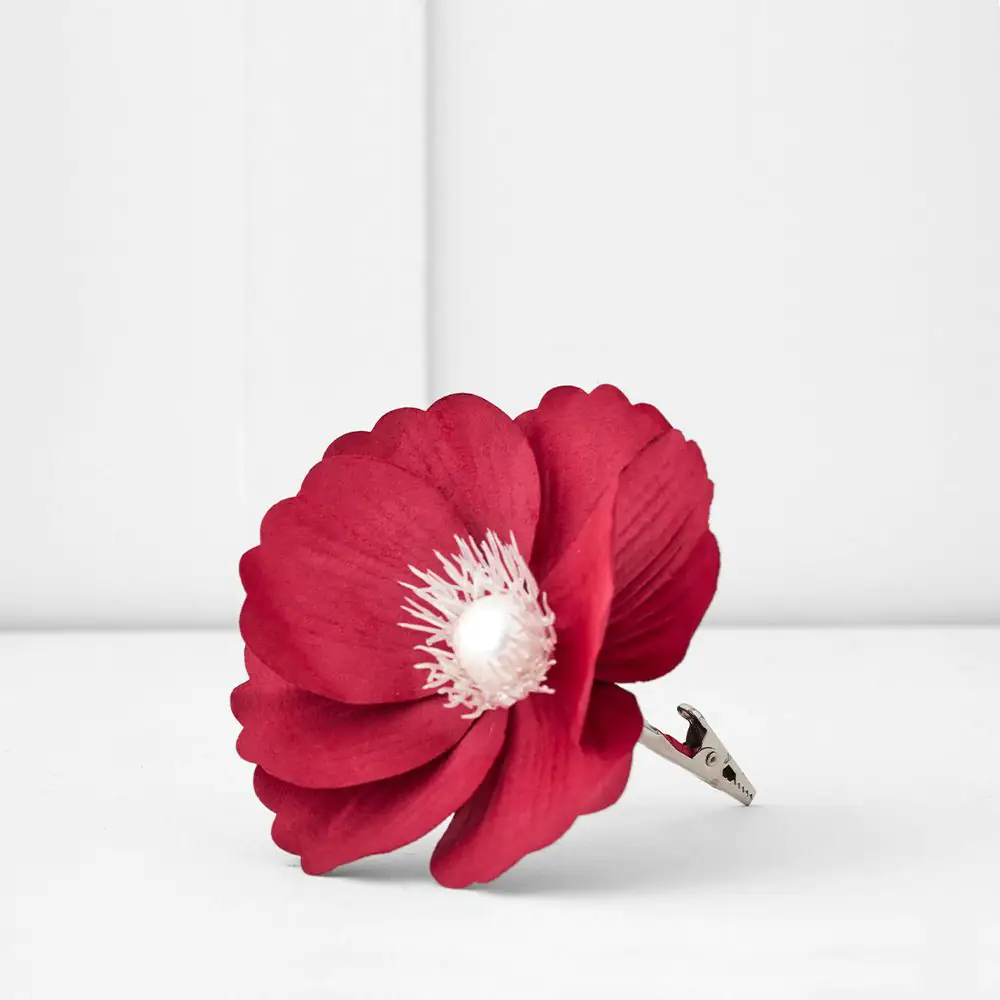 Noelle Peony Clip Decoration RED 4 Noelle Peony Clip Decoration RED - Image 2