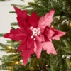 Noelle Poinsettia Clip Decoration RED -Provincialhomeliving 1117262857 a