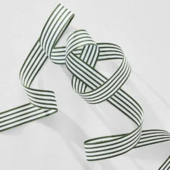 Noelle Stripe Ribbon - 5m Bayleaf