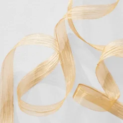 Noelle Gold Organza Ribbon – 5m Sheer Christmas Gift Wrapping Ribbon