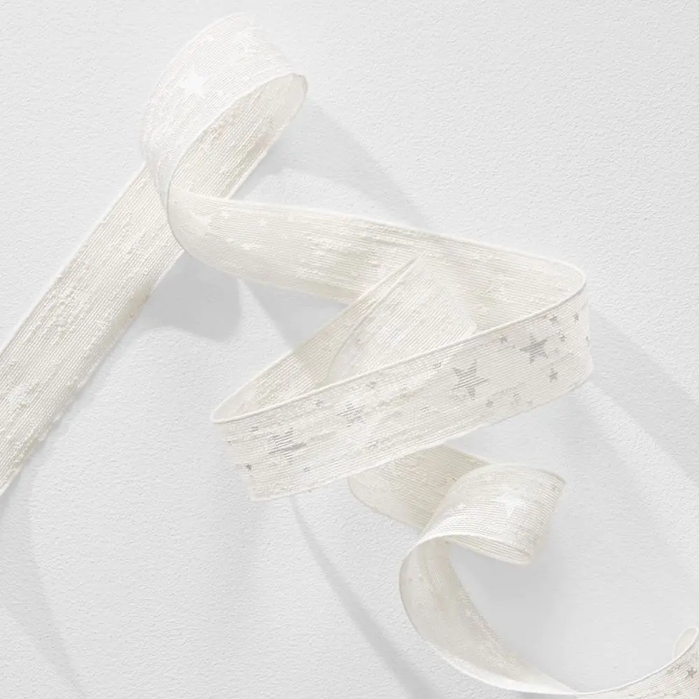 Star Ribbon - 5m White 3 Star Ribbon - 5m White