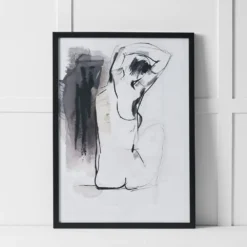 Monochrome Grace Print 53x73 Black & White