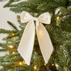 Noelle Bow Clip Decoration White