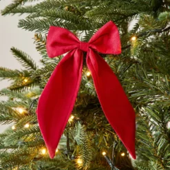 Noelle Bow Clip Decoration RED