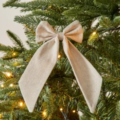 Noelle Bow Clip Decoration Natural