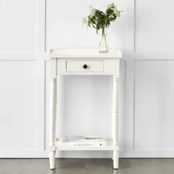 Elise Bedside Table White