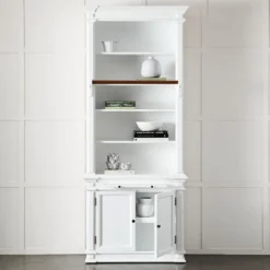 Obernai 1 Section Library White -Provincialhomeliving 2020050 c