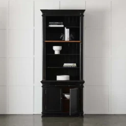 Obernai 1 Section Library Black -Provincialhomeliving 2020051 C