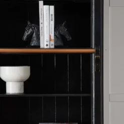 Obernai 1 Section Library Black -Provincialhomeliving 2020051 E