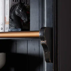 Obernai 1 Section Library Black -Provincialhomeliving 2020051 H