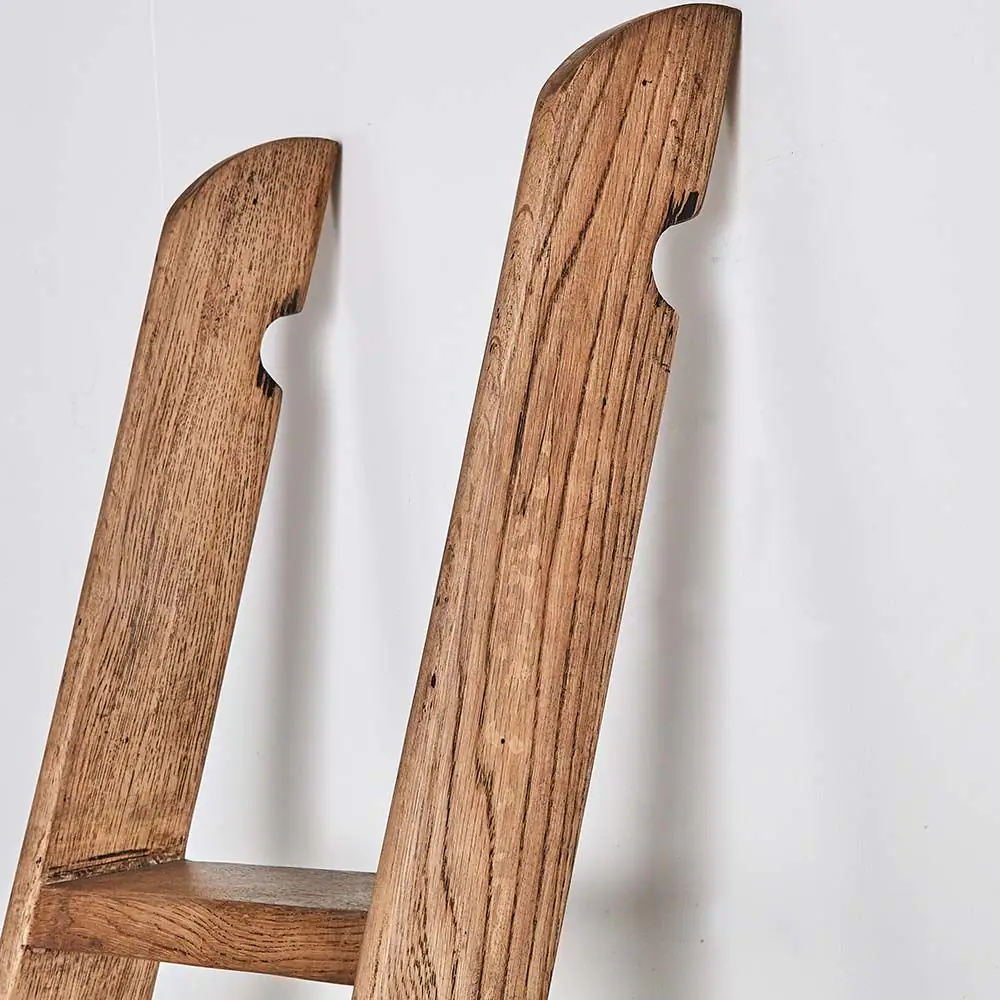 Obernai Natural Oak Handcrafted Ornamental Traditional Library Ladder 4 Obernai Natural Oak Handcrafted Ornamental Traditional Library Ladder - Image 2
