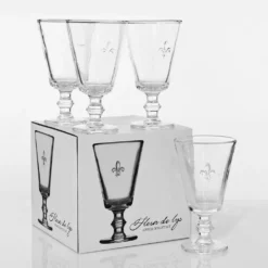 Fleur De Lys Goblet 4 Pack 7 Fleur De Lys Goblet 4 Pack -Provincialhomeliving 3040022 e