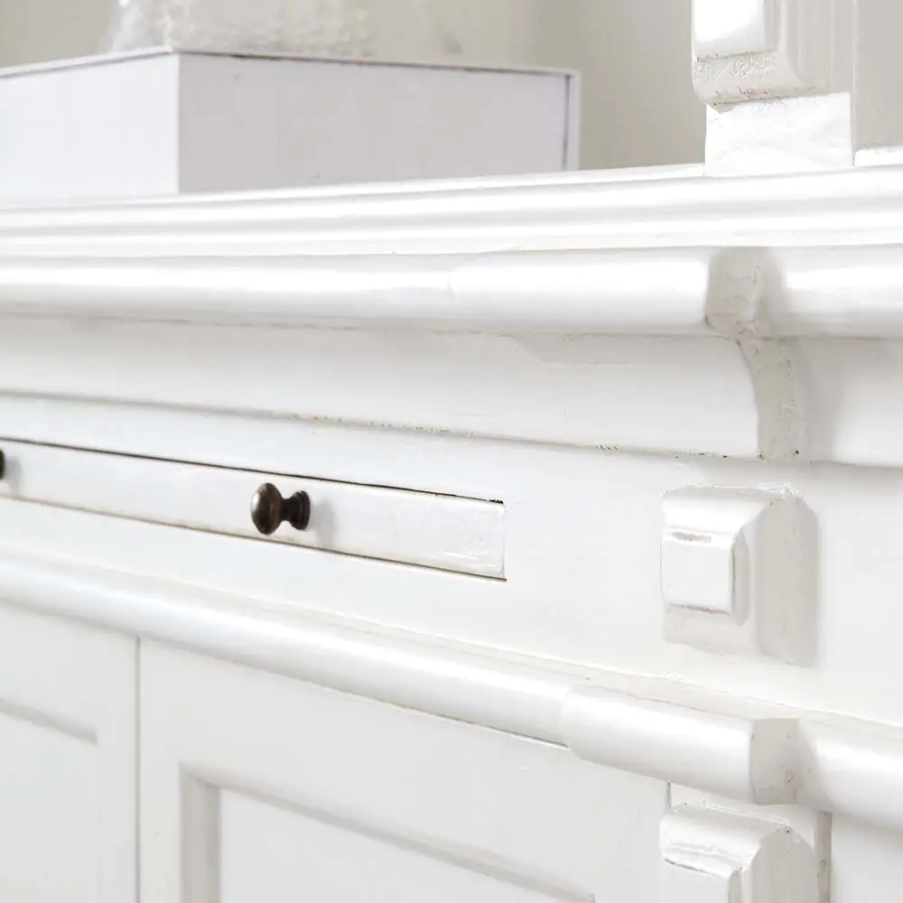 Obernai 3 Section Library White - Classic Handcrafted Large Painted Bookcase with Adjustable Shelves 8 Obernai 3 Section Library White - Classic Handcrafted Large Painted Bookcase with Adjustable Shelves - Image 6