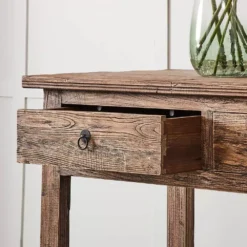 4 Drawer Elm Sofa Table -Provincialhomeliving 5657 E