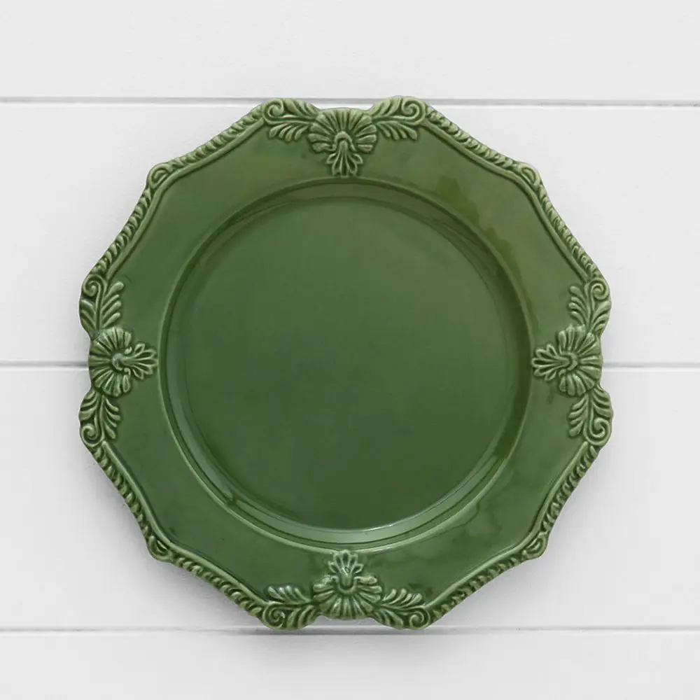 Bretagne Charger Plate Bretagne Green 3 Bretagne Charger Plate Bretagne Green