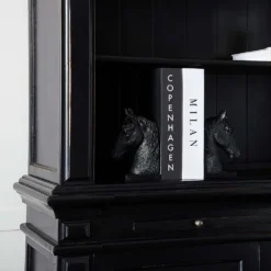 Obernai 2 Section Library Black -Provincialhomeliving 6806 D