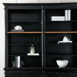 Obernai 2 Section Library Black -Provincialhomeliving 6806 G