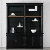 Obernai 2 Section Library Black 1 Obernai 2 Section Library Black -Provincialhomeliving 6806 s