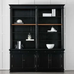 Obernai 2 Section Library Black