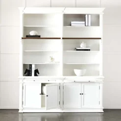 Obernai 2 Section Library White -Provincialhomeliving 6807 C