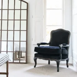 French Armchair Black -Provincialhomeliving 7059 b