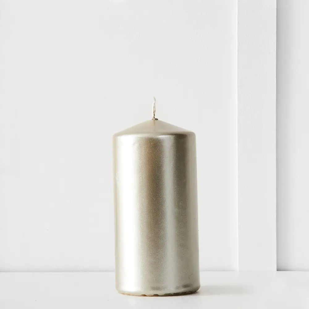 Siena Pillar Candle 12cm Antique 3 Siena Pillar Candle 12cm Antique